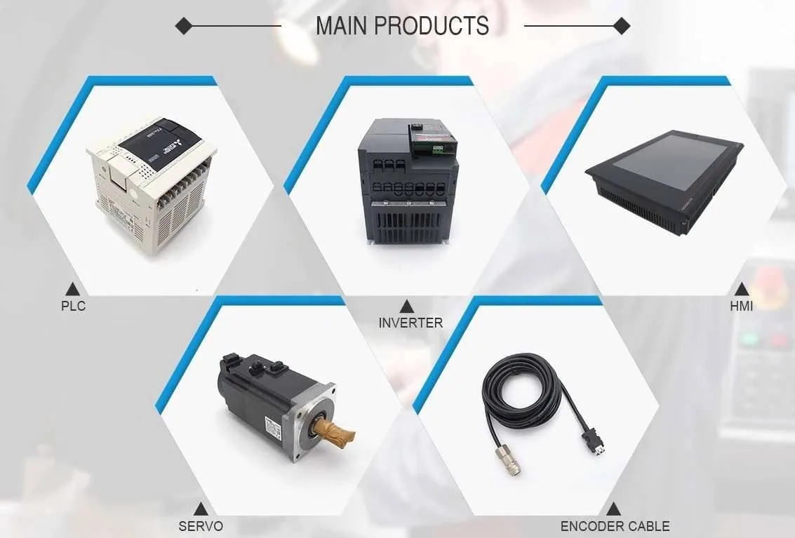 สินค้าหลัก PLC, Inverter, HMI, Servo, Encoder Cable